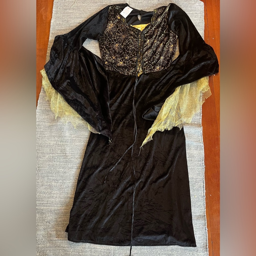 Rubie's Black and Gold Large Halloween Costume Dress Witch
